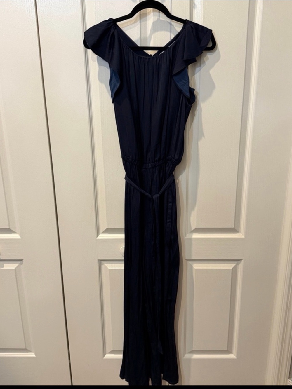NWOT LOFT Navy Blue Jumpsuit with Flutter Sleeves